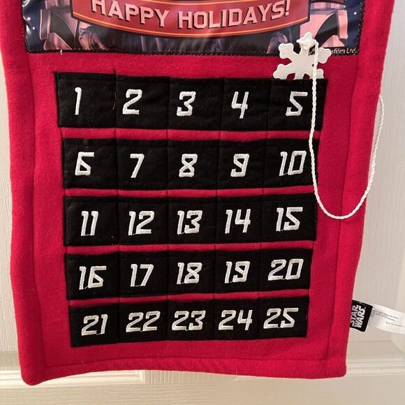 Disney Star Wars Happy Holidays Christmas Hanging Felt Advent Calendar NWT - Picture 6 of 12